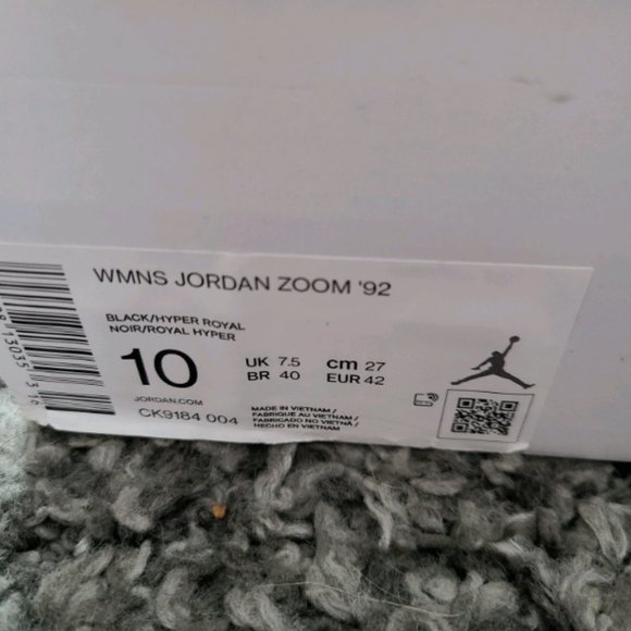 JORDAN ZOOM \'92- BRAND NEW IN BOX- SIZE 10 WOMEN